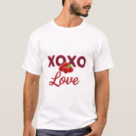 Matching XOXO Love Cherry Hearts Couple T-Shirts,  T-Shirt