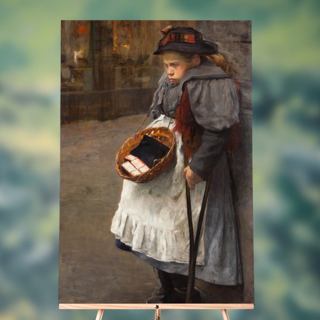 Matchstick Girl Poor Street Urchin Urban Poverty Acrylschild (Neutral)