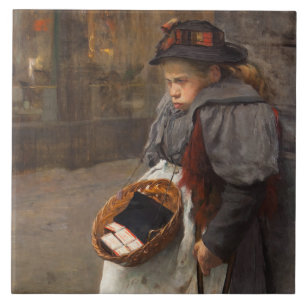 Matchstick Girl Poor Street Urchin Urban Poverty Fliese