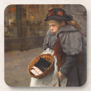 Matchstick Girl Poor Street Urchin Urban Poverty Getränkeuntersetzer