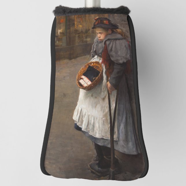 Matchstick Girl Poor Street Urchin Urban Poverty Golf Headcover (Rotieren 90)