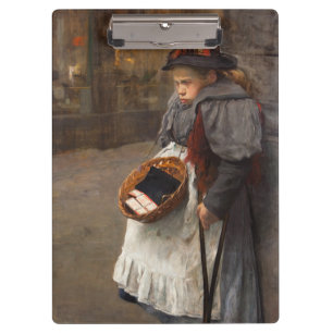 Matchstick Girl Poor Street Urchin Urban Poverty Klemmbrett