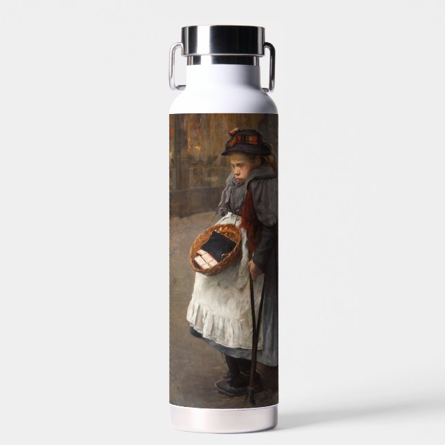 Matchstick Girl Poor Street Urchin Urban Poverty Trinkflasche (Vorne)