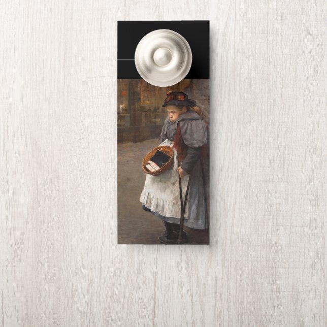Matchstick Girl Poor Street Urchin Urban Poverty Türanhänger (Auf Knauf)