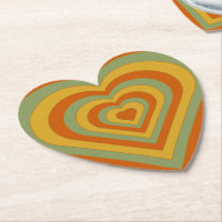 Mated Groovy Retro Layered Liebe Herz