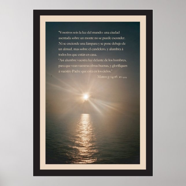 Mateo 5: 14-16 con Borde Poster (Vorne)