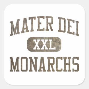Mater Dei Monarch-Leichtathletik Quadratischer Aufkleber