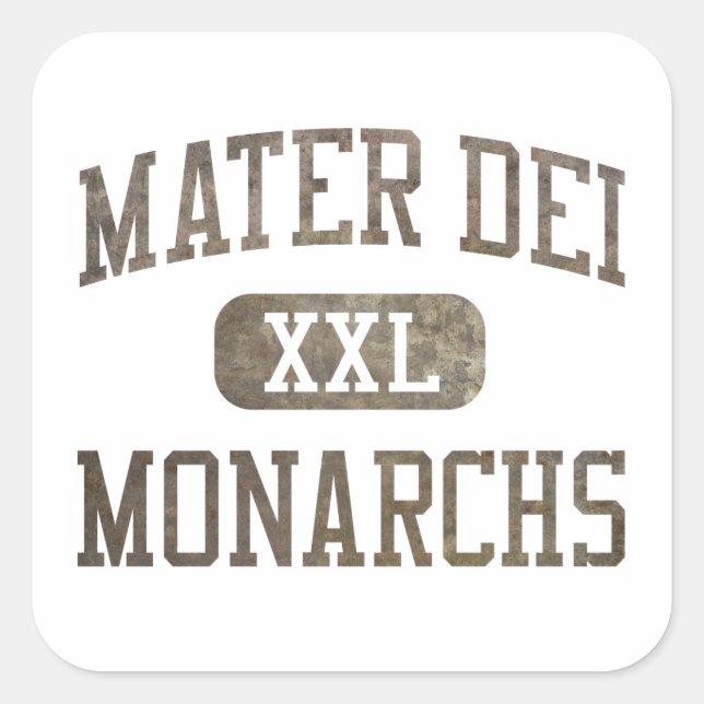 Mater Dei Monarchs Athletics Quadratischer Aufkleber (Vorderseite)