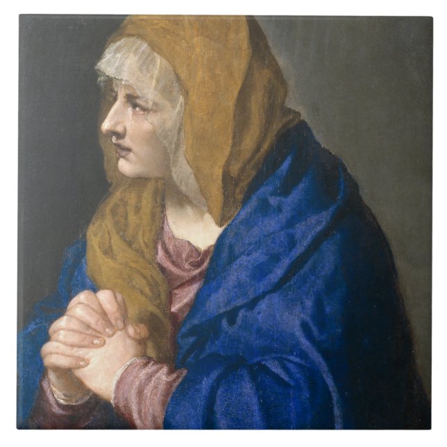 Mater Dolorosa (Jungfrau Maria) (Mutter der Trauer Fliese (Vorderseite)