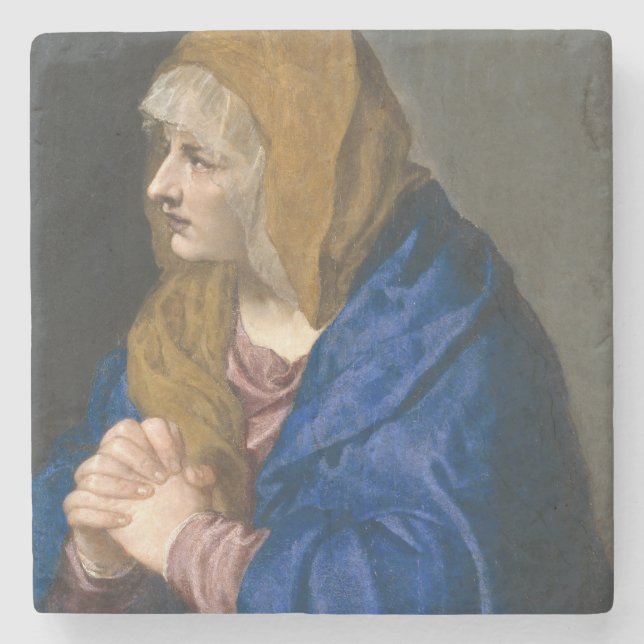 Mater Dolorosa (Jungfrau Maria) (Mutter der Trauer Steinuntersetzer (Vorderseite)
