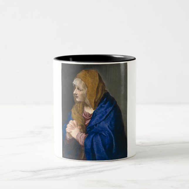Mater Dolorosa (Jungfrau Maria) (Mutter der Trauer Zweifarbige Tasse (Mittel)