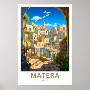 Matera Italy Travel Print Poster