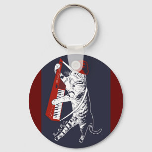 Material auf meiner Katze - keytar Schlüsselanhänger