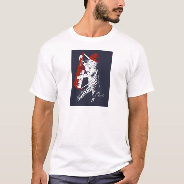 Material auf meiner Katze - keytar T-Shirt (Vorderseite)