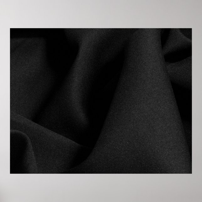 Material aus schwarzem Stoff Poster (Vorne)