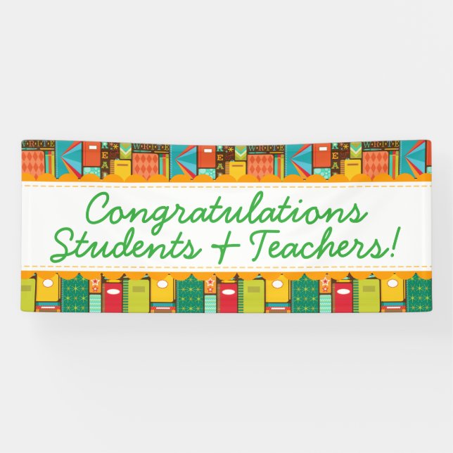 Material der Schulbuch-N - kundenspezifische Fahne Banner (Horizontal)