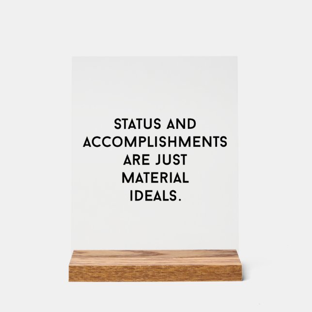 Material Ideale Akryllisches Zeichen Acrylschild (Vorderseite)