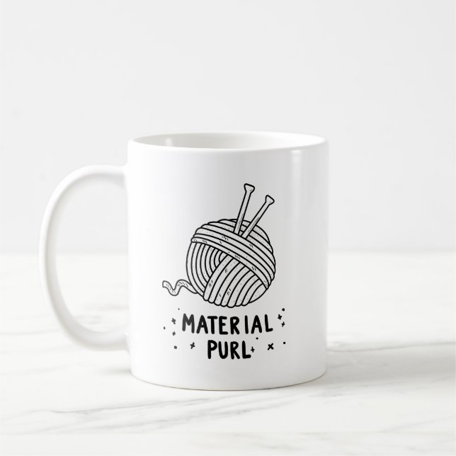 Material Purl Fabulous Knitter Puppe Tasse (Links)
