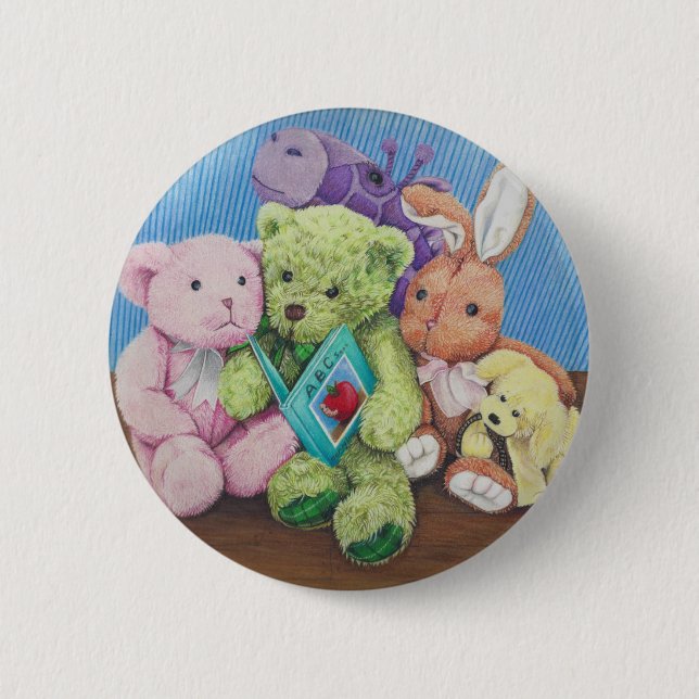 Material-Tierkreis-Zeit-Kunst-Druck Button (Vorderseite)