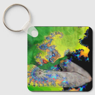 MATERIALIENVIBRATIONEN, grün-gelb, schwarz Schlüsselanhänger