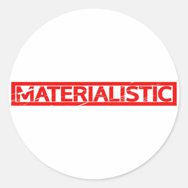 Materialistische Briefmarke Runder Aufkleber (Vorderseite)