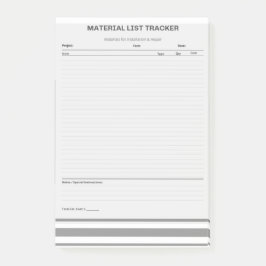 Materialliste Tracker Post-it® Notizen