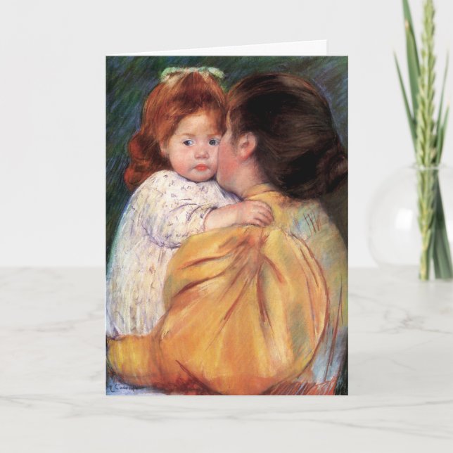 Maternal Kiss | Mary Cassatt Card Karte (Vorderseite)