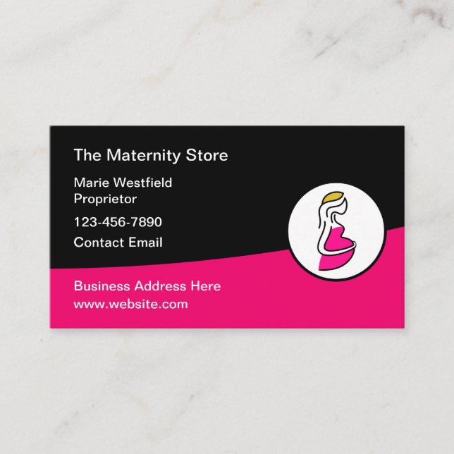 Maternity Medical Business Cards Trendy Design Visitenkarte (Vorderseite)