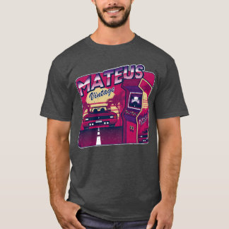 Mateus Personalisierter Vintage-Gamer 80er 90er T-Shirt