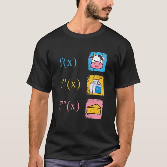 Math-Ableitung Kuhmilchkäse Analyse Mathematik Tea T-Shirt (Vorderseite)