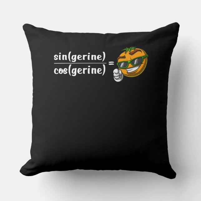 Math Algebra Mandarine Funny Science Joke Kissen (Vorderseite)