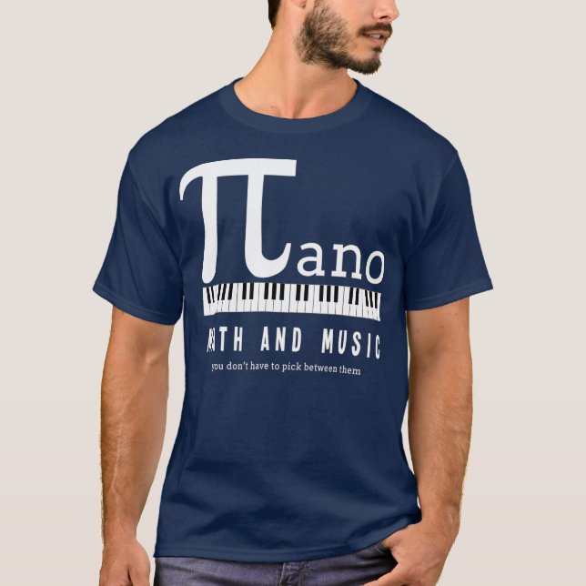 Math and Music Inspired Design T-Shirt (Vorderseite)