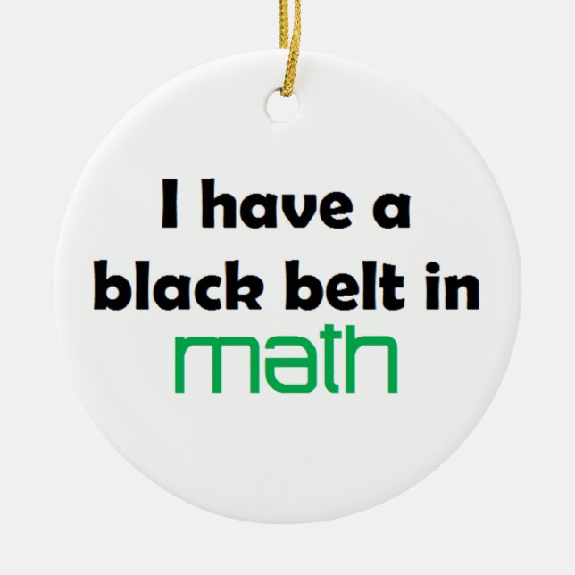 Math Black Gürtel Keramikornament (Vorne)