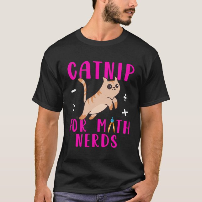 Math Cat Lover Teacher Haustier Eigentümer Spaß Ne T-Shirt (Vorderseite)