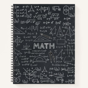 Math Chalkboard Formeln Notizbuch