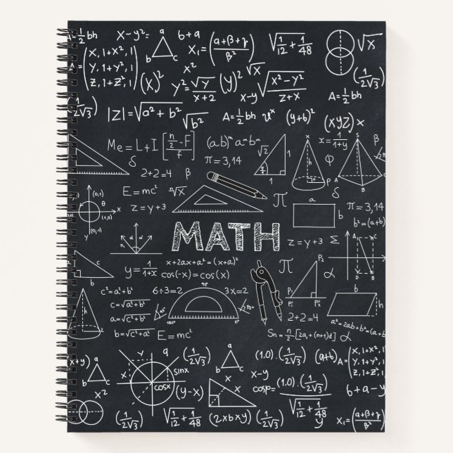 Math Chalkboard Formeln Notizbuch (Vorderseite)