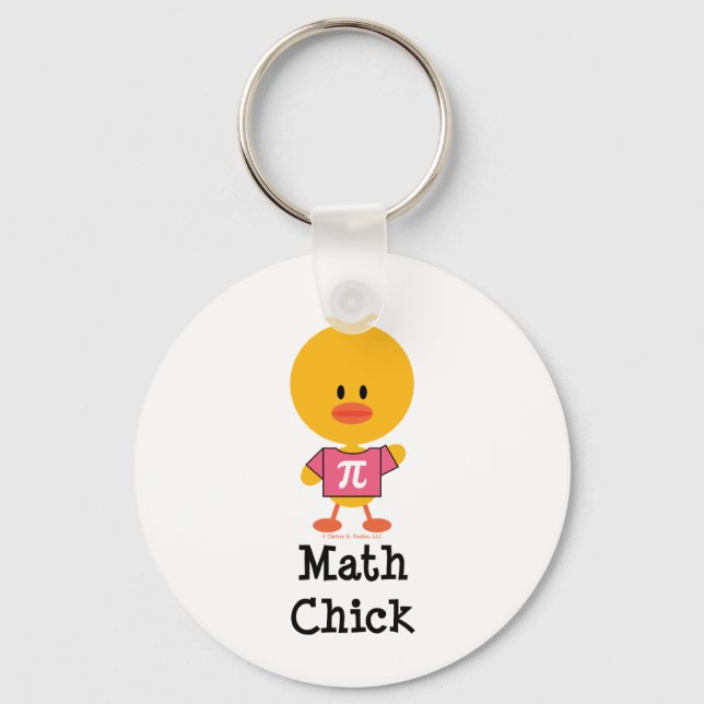 Math Chick Key Chain Schlüsselanhänger (Vorderseite)