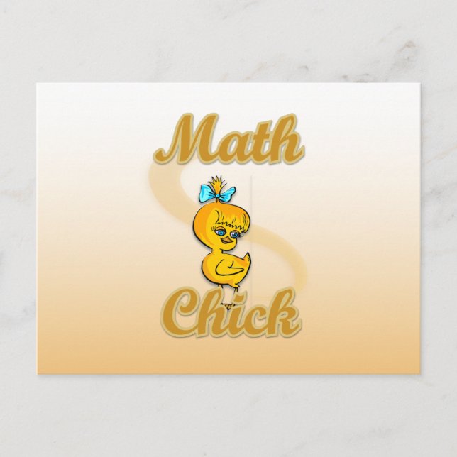 Math Chick Postkarte (Vorderseite)