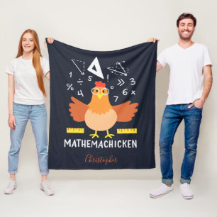Math Chicken Gag Funny Mathemachicken Teacher Fleecedecke