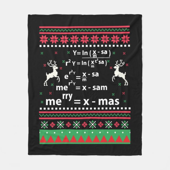 MATH CHRISTMAS FLEECEDECKE (Vorderseite)