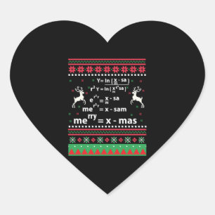 MATH CHRISTMAS Herz-Aufkleber