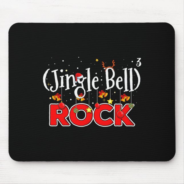 Math Christmas Jingle Bells Rock Math Funny Christ Mousepad
