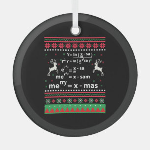 MATH CHRISTMAS ORNAMENT AUS GLAS