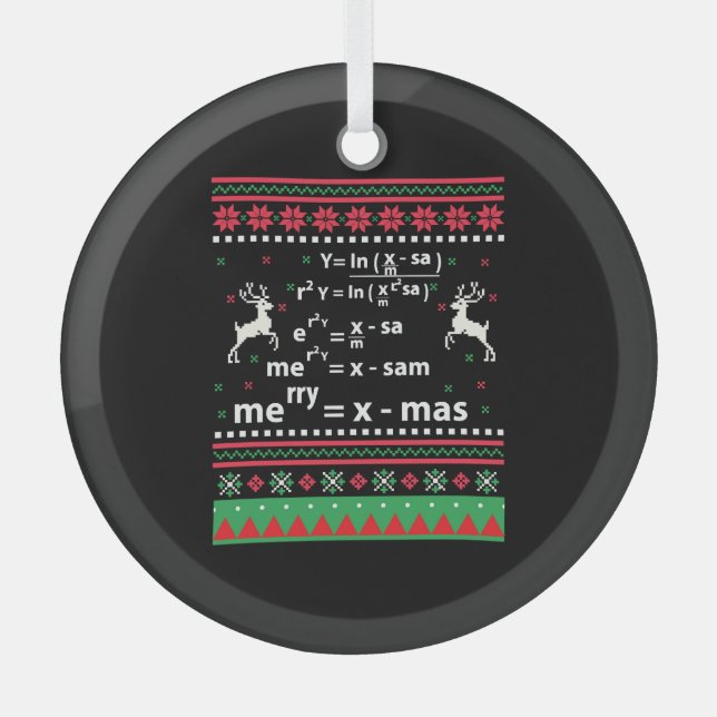 MATH CHRISTMAS ORNAMENT AUS GLAS (Vorderseite)