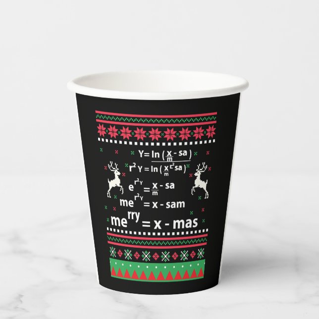 MATH CHRISTMAS PAPPBECHER (Vorderseite)