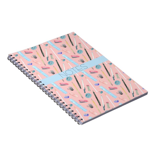 MATH CLASS BLUE AQUA PINK NOTEBOOK NOTIZBLOCK (Rechte Seite)