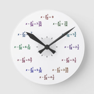 Math Clock (AM-PM) Runde Wanduhr