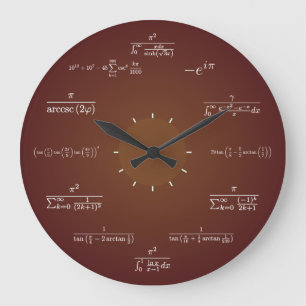 Math Clock Große Wanduhr