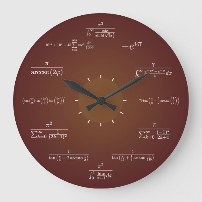 Math Clock Große Wanduhr (Vorderseite)