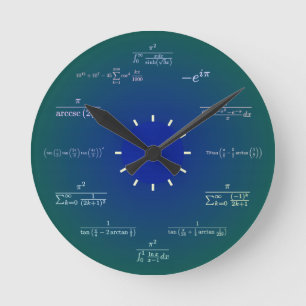 Math Clock Runde Wanduhr